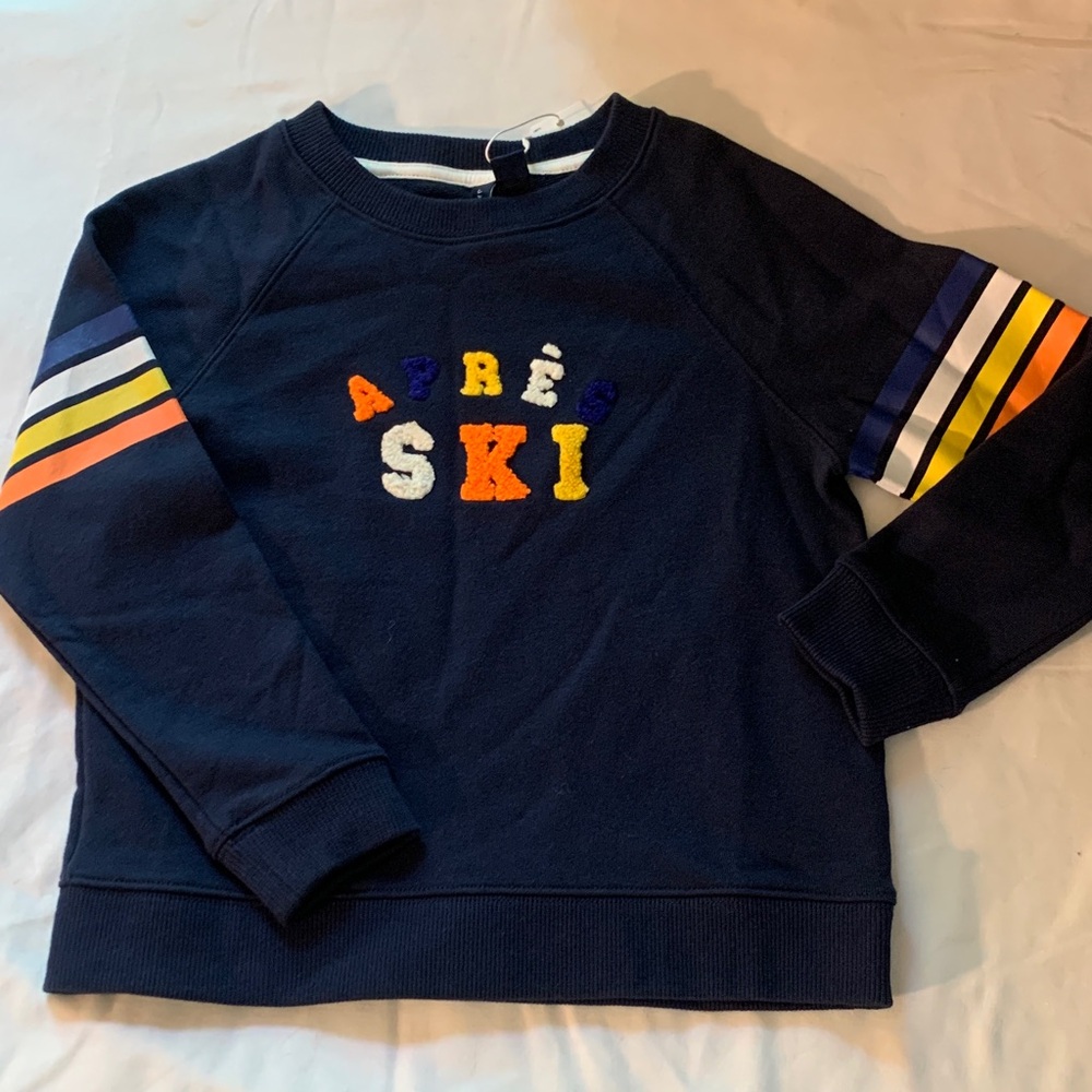 Janie and Jack Blue Orange Vintage Ski Hoodie